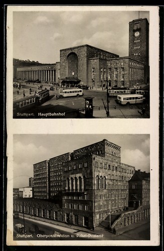 Stuttgart hauptbahnhof mit - ak, stuttgart,