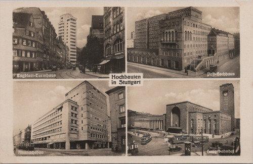 Postcard stuttgart hochbauten - postcard,